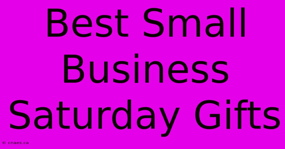 Best Small Business Saturday Gifts