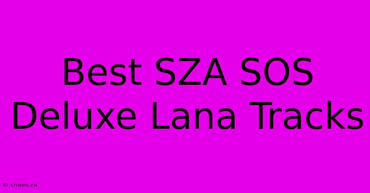 Best SZA SOS Deluxe Lana Tracks