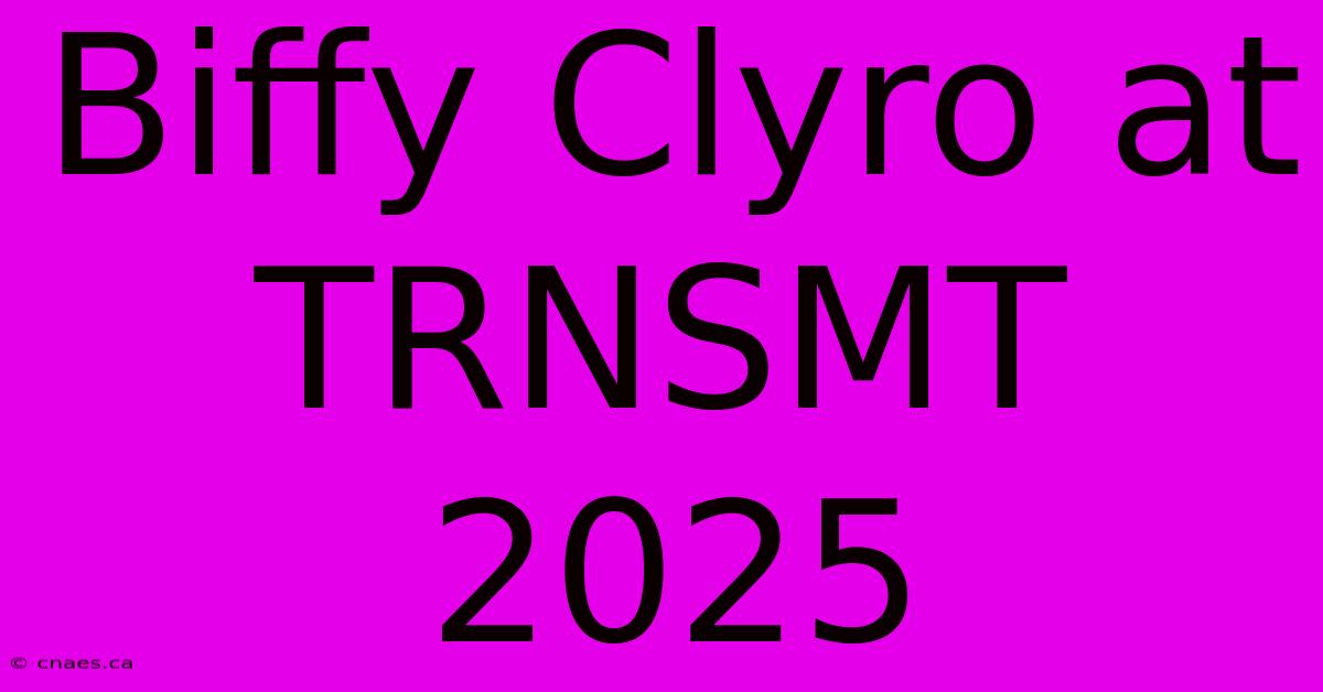 Biffy Clyro At TRNSMT 2025