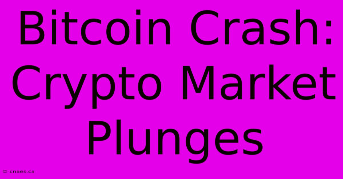 Bitcoin Crash: Crypto Market Plunges