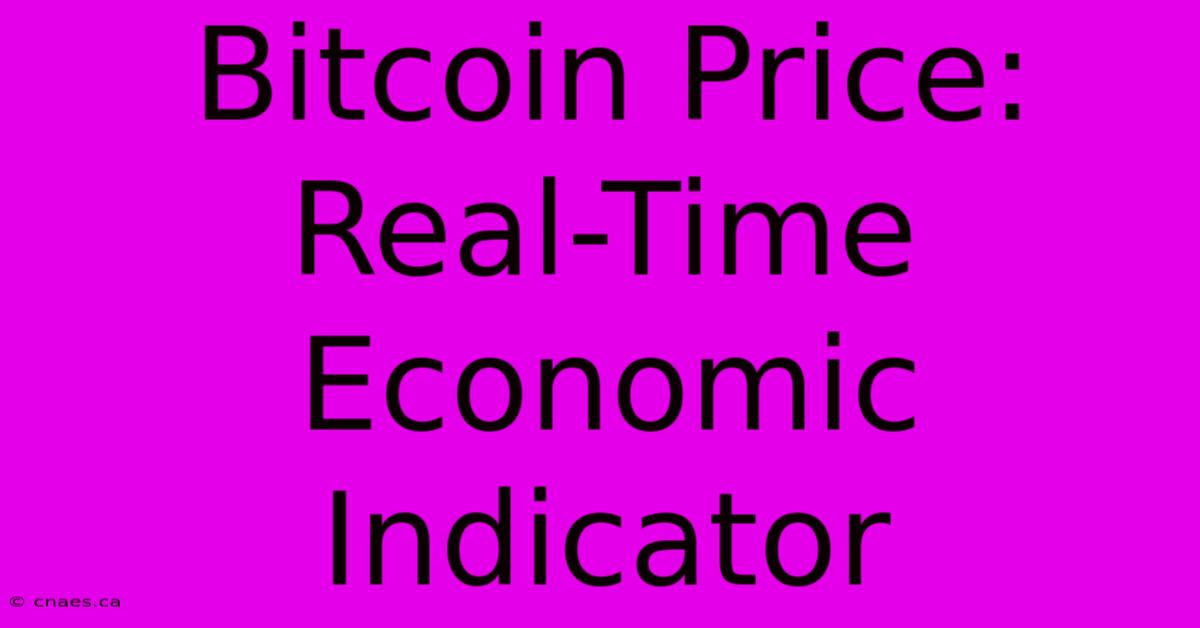 Bitcoin Price: Real-Time Economic Indicator