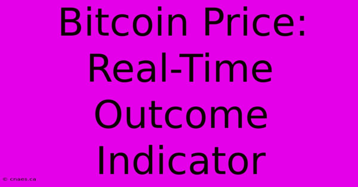 Bitcoin Price: Real-Time Outcome Indicator