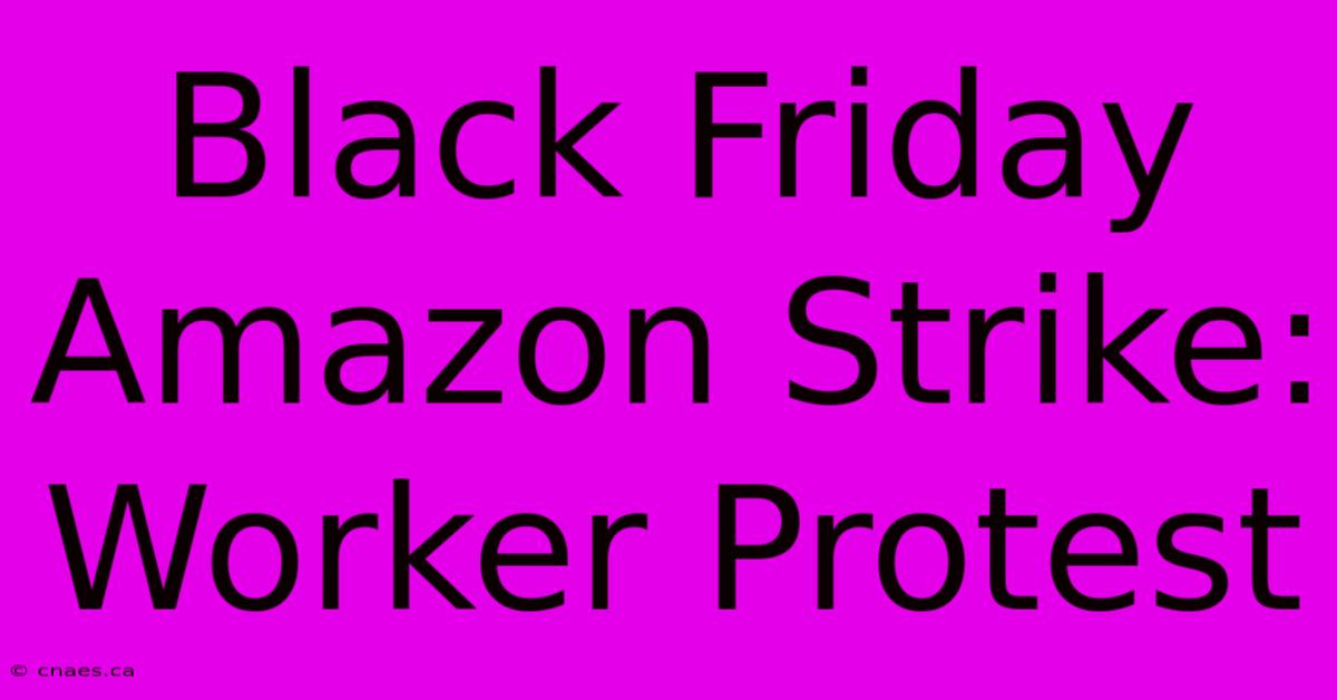 Black Friday Amazon Strike: Worker Protest