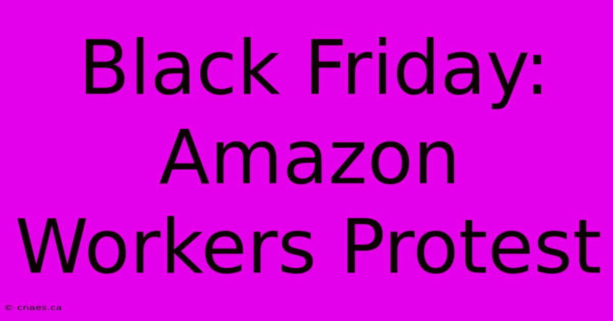 Black Friday: Amazon Workers Protest