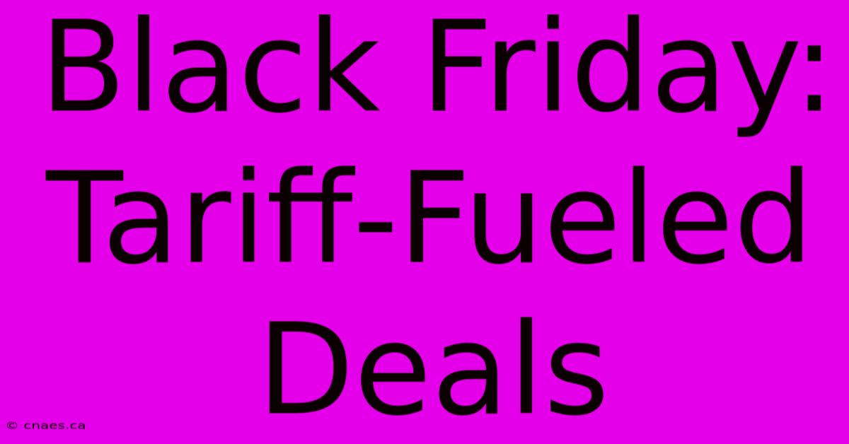 Black Friday: Tariff-Fueled Deals