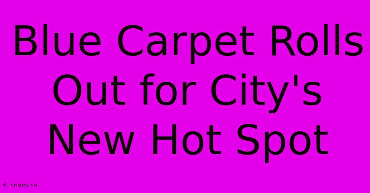 Blue Carpet Rolls Out For City's New Hot Spot