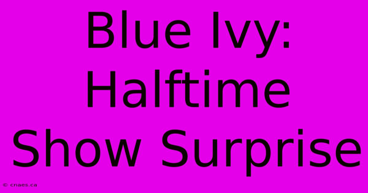 Blue Ivy: Halftime Show Surprise