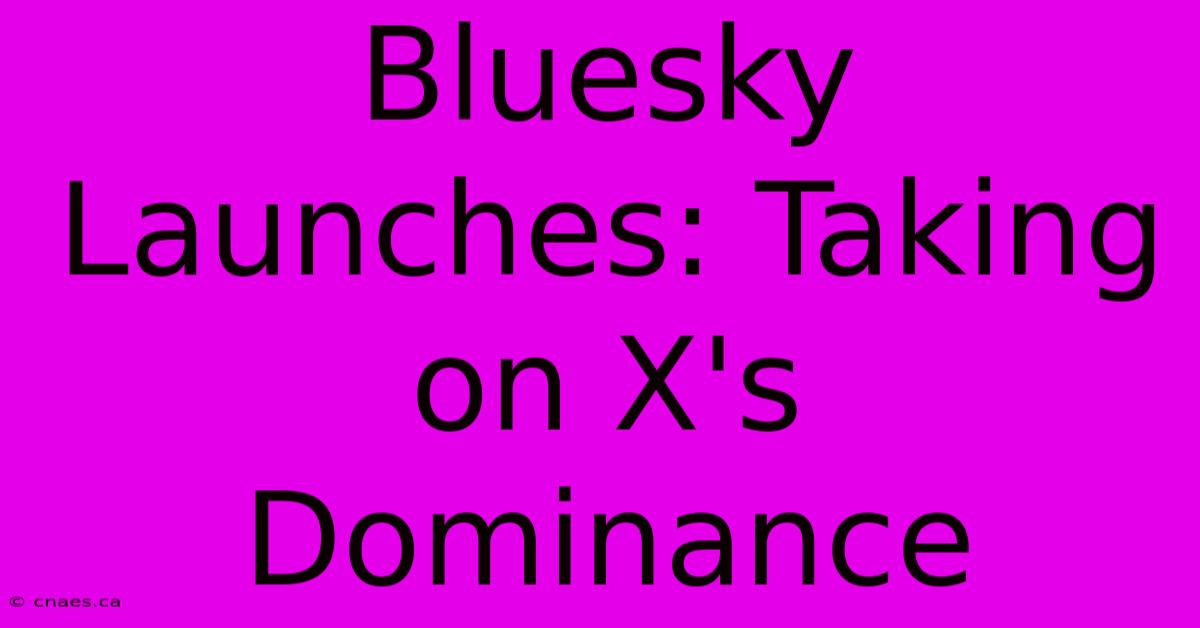 Bluesky Launches: Taking On X's Dominance 