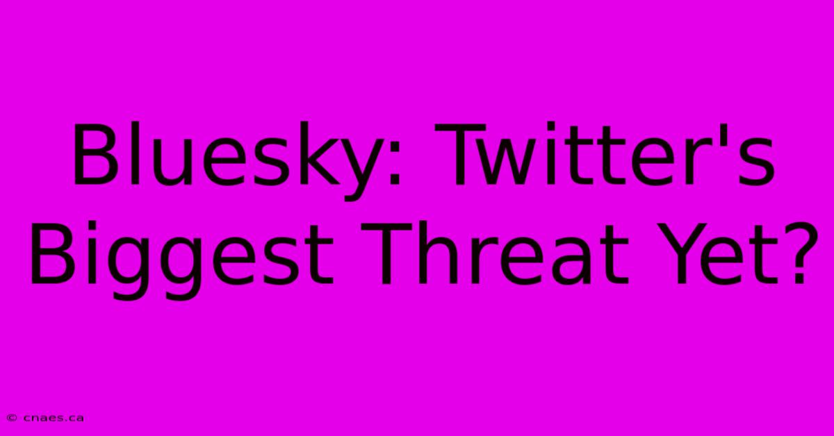 Bluesky: Twitter's Biggest Threat Yet?