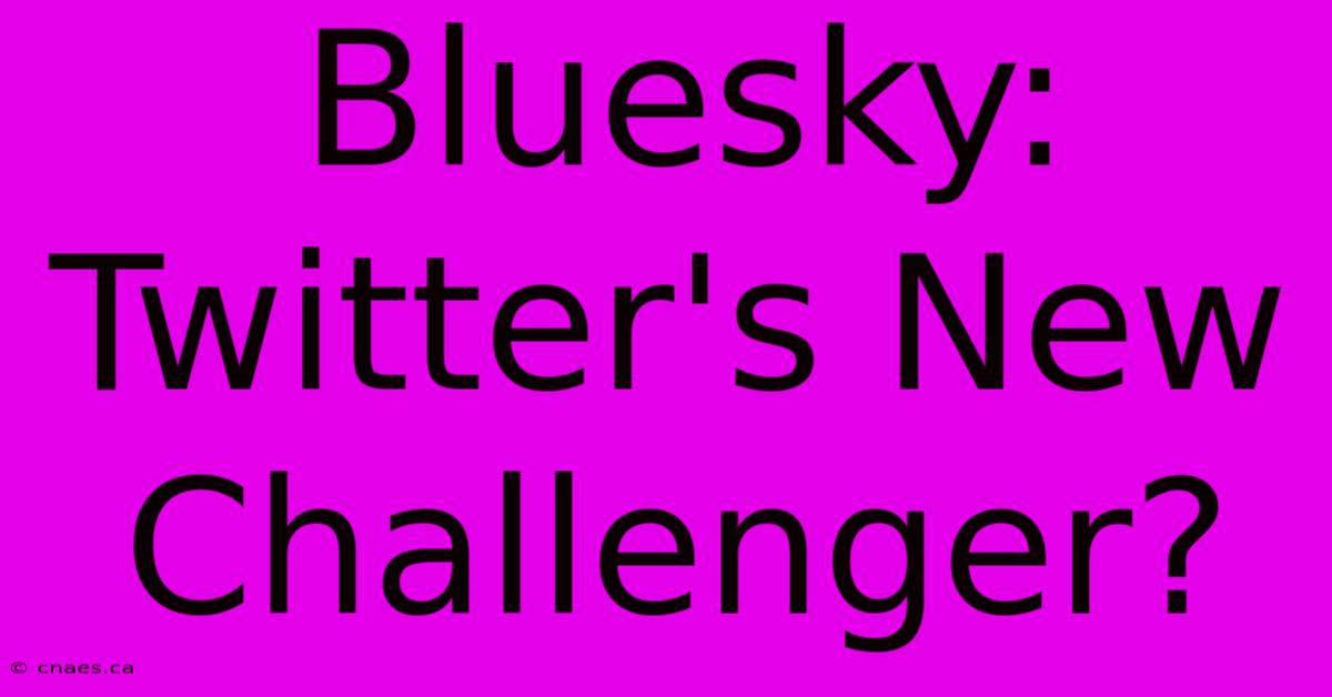 Bluesky: Twitter's New Challenger?