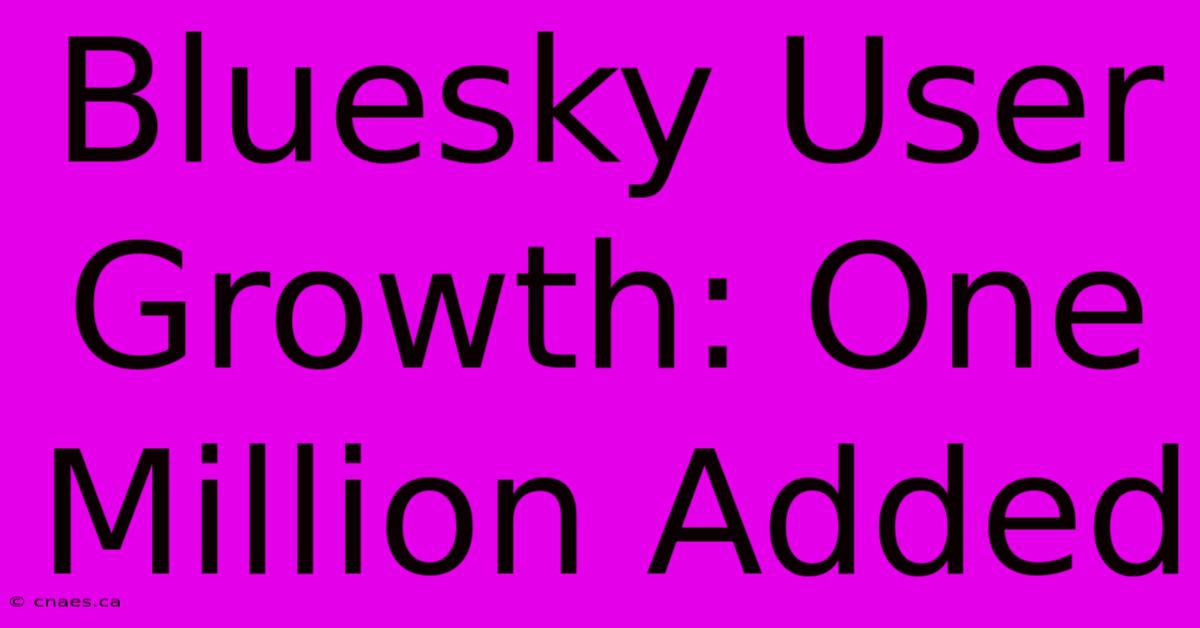 Bluesky User Growth: One Million Added