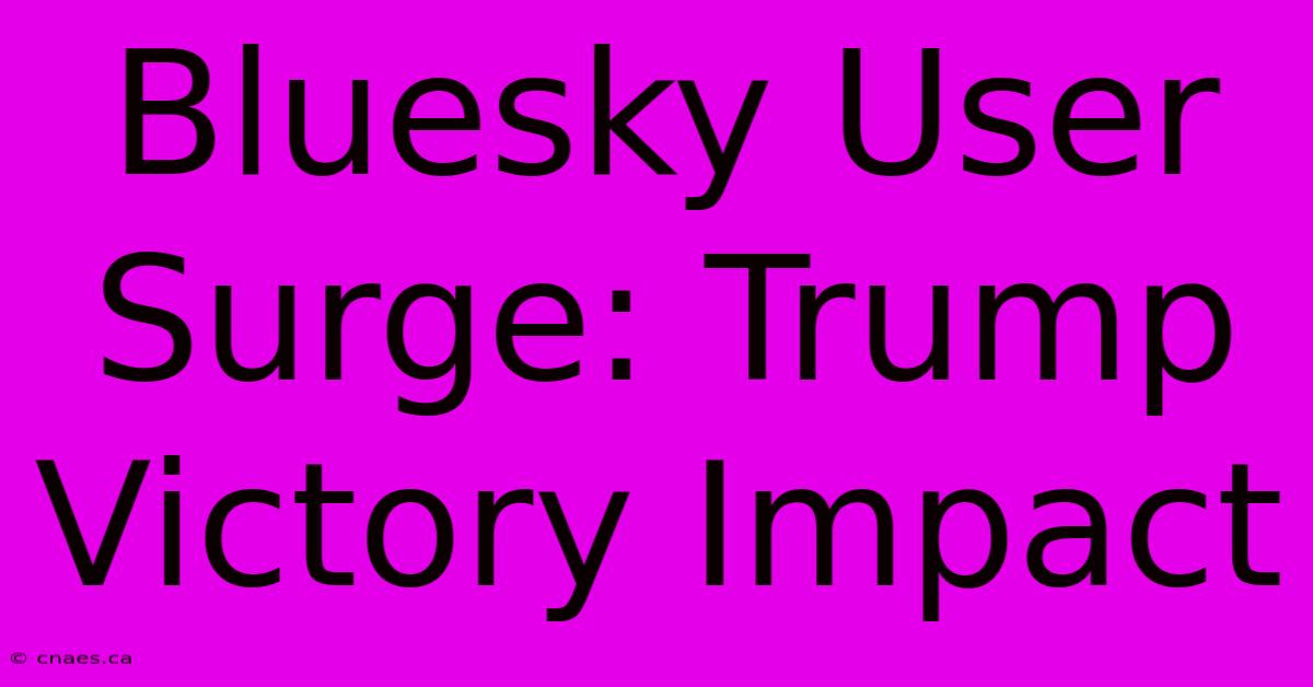 Bluesky User Surge: Trump Victory Impact