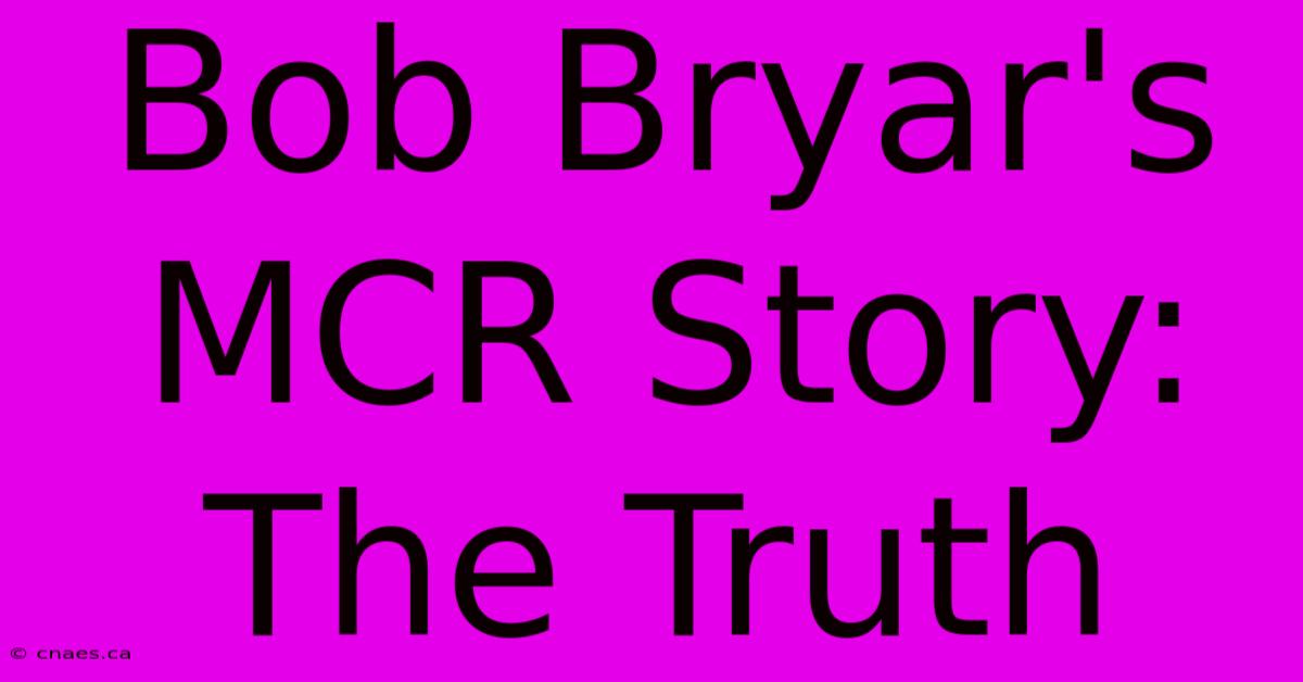 Bob Bryar's MCR Story: The Truth