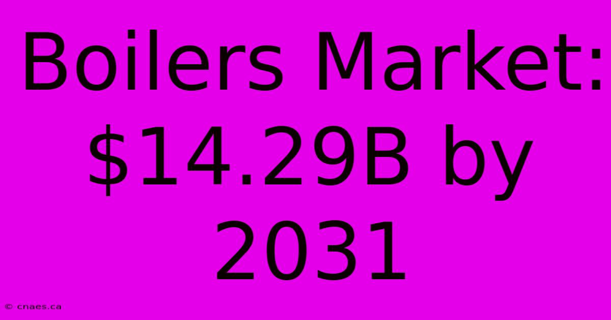 Boilers Market: $14.29B By 2031