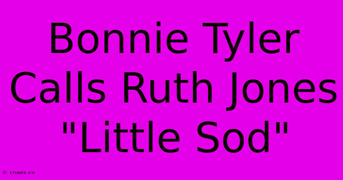 Bonnie Tyler Calls Ruth Jones 