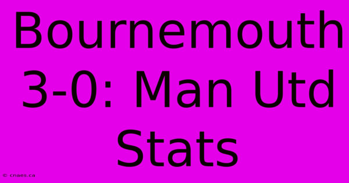 Bournemouth 3-0: Man Utd Stats