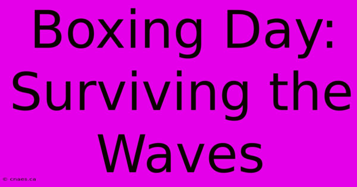 Boxing Day: Surviving The Waves