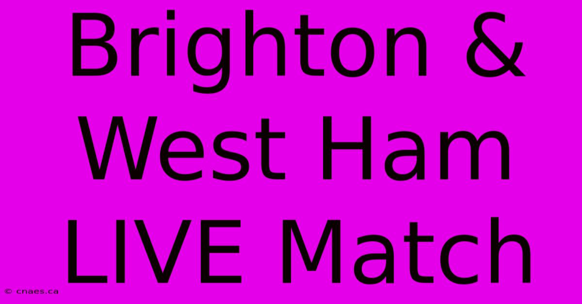 Brighton & West Ham LIVE Match