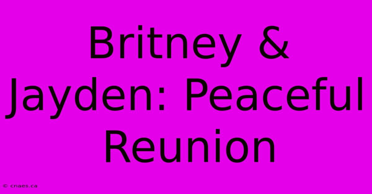 Britney & Jayden: Peaceful Reunion