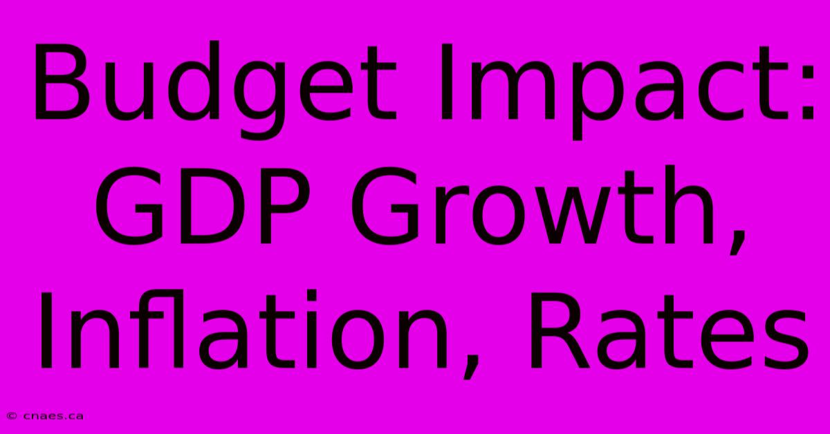 Budget Impact: GDP Growth, Inflation, Rates