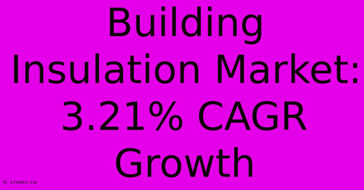 Building Insulation Market: 3.21% CAGR Growth