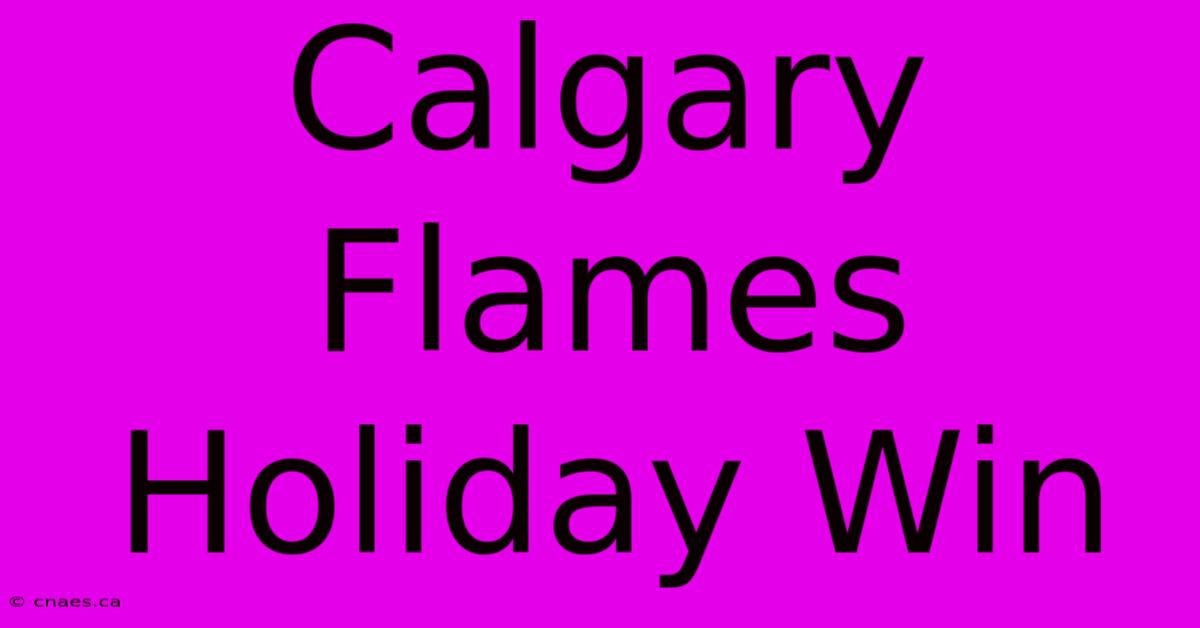 Calgary Flames Holiday Win