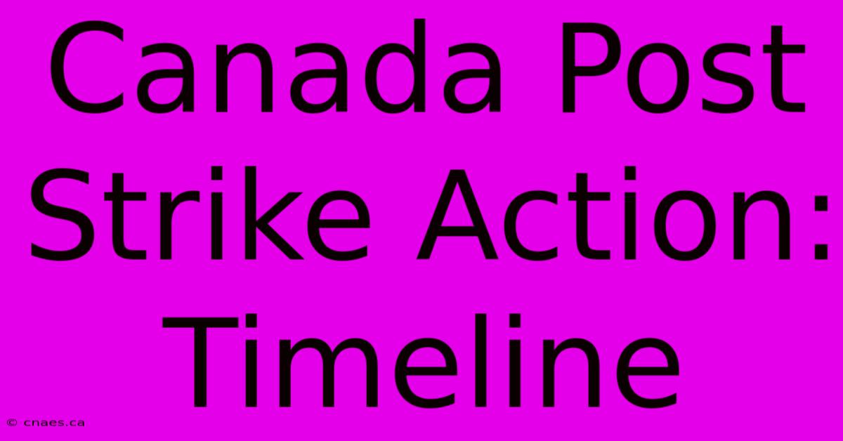 Canada Post Strike Action: Timeline  