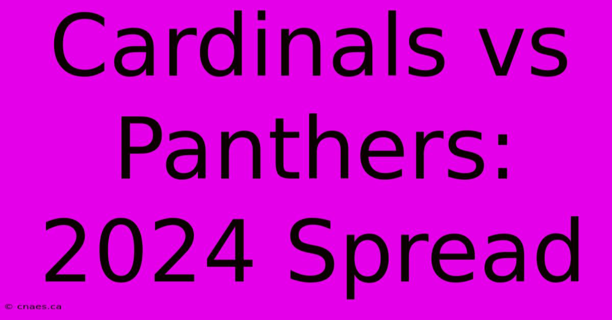 Cardinals Vs Panthers: 2024 Spread