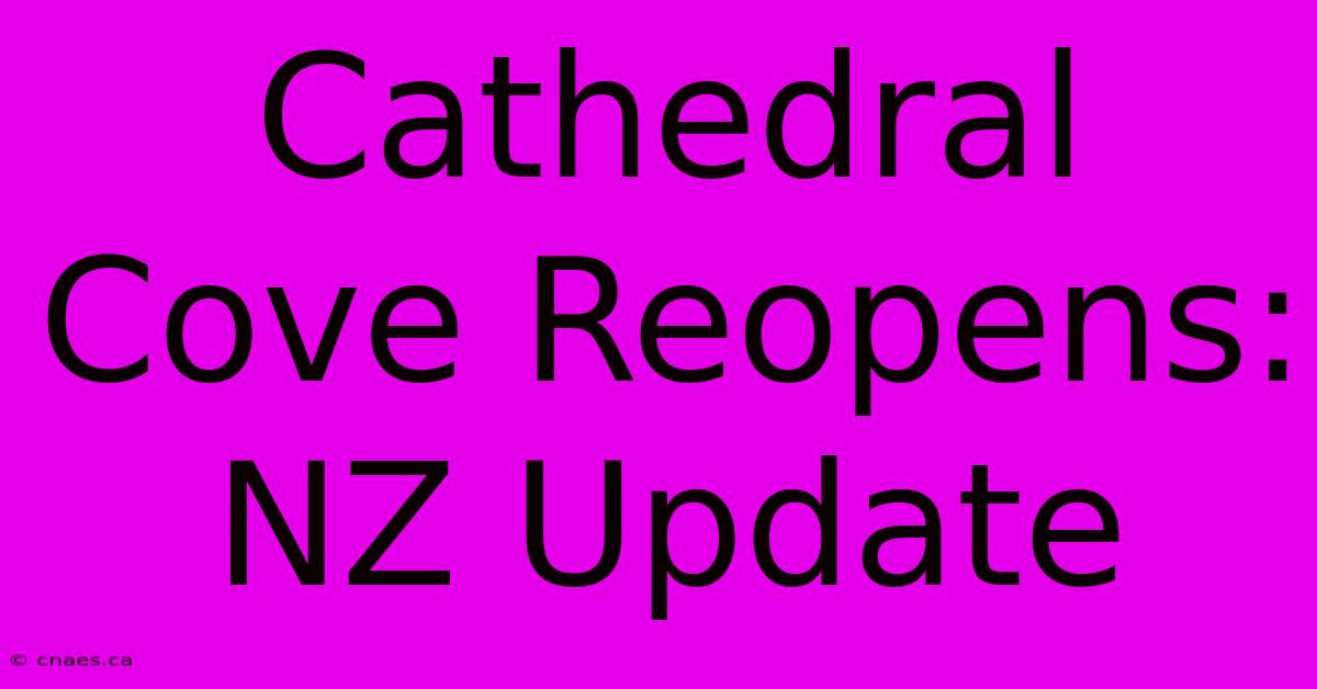 Cathedral Cove Reopens: NZ Update