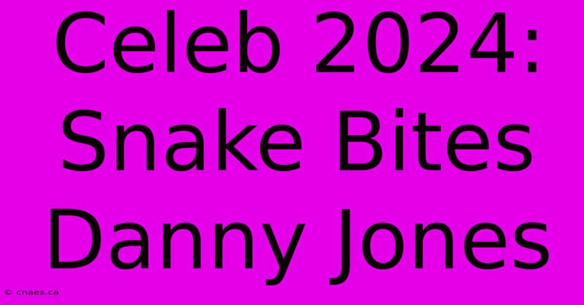 Celeb 2024: Snake Bites Danny Jones