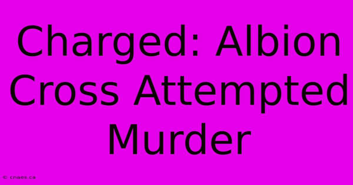 Charged: Albion Cross Attempted Murder