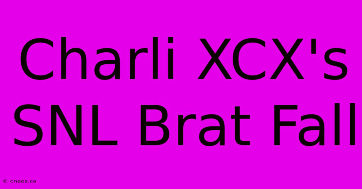 Charli XCX's SNL Brat Fall