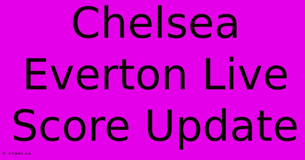 Chelsea Everton Live Score Update