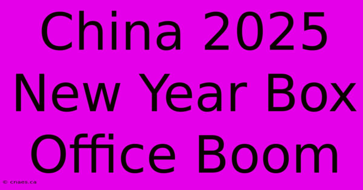 China 2025 New Year Box Office Boom