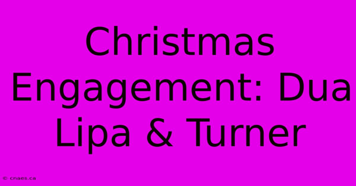 Christmas Engagement: Dua Lipa & Turner