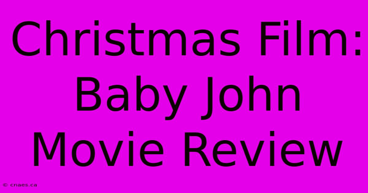 Christmas Film: Baby John Movie Review