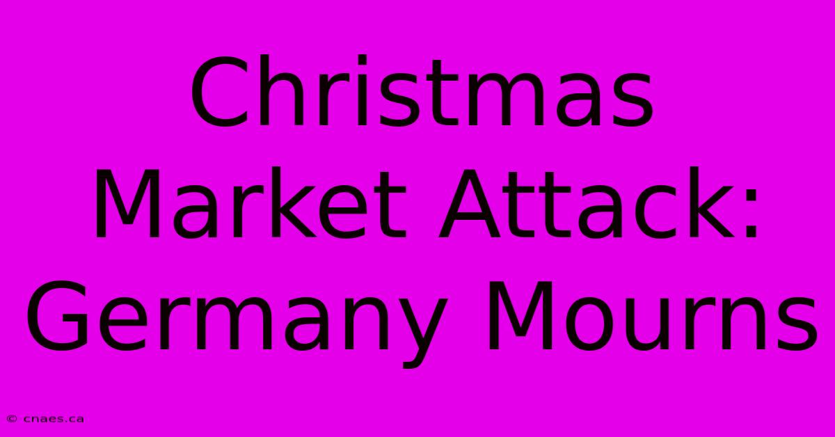 Christmas Market Attack: Germany Mourns