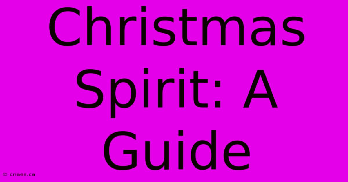 Christmas Spirit: A Guide