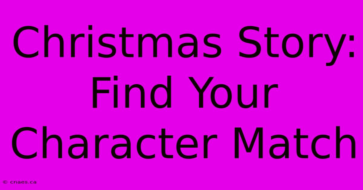 Christmas Story: Find Your Character Match