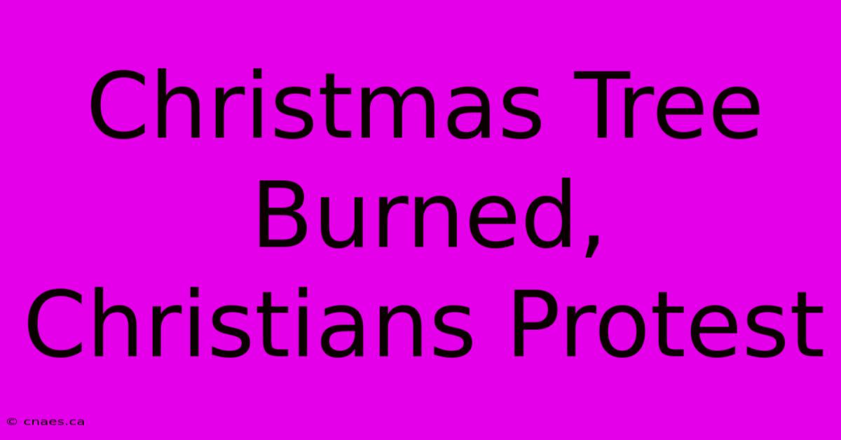 Christmas Tree Burned, Christians Protest