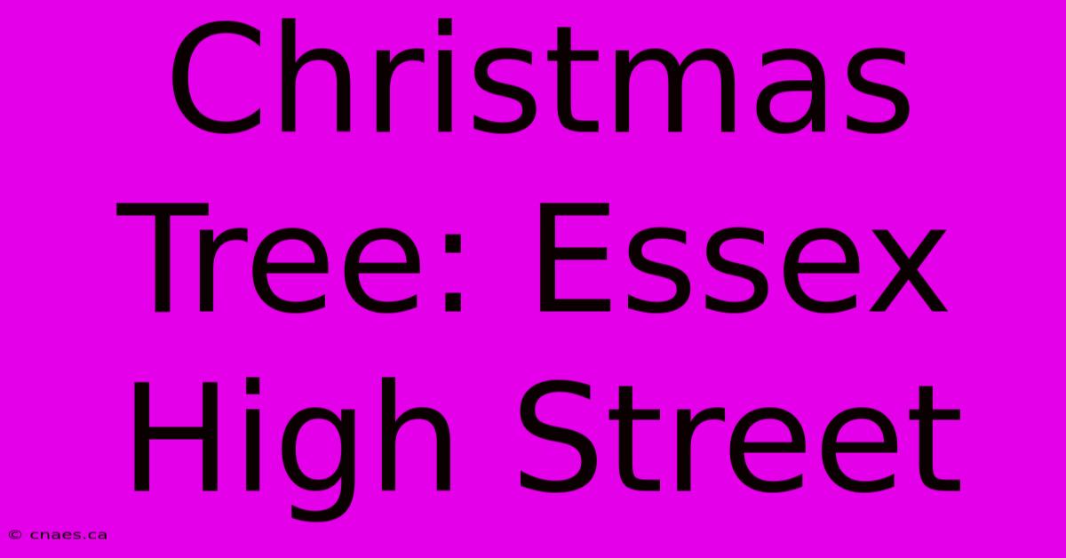 Christmas Tree: Essex High Street