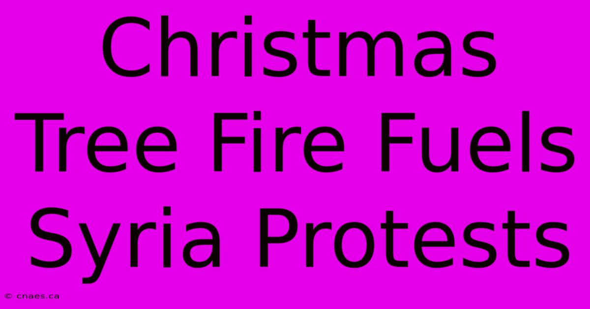 Christmas Tree Fire Fuels Syria Protests