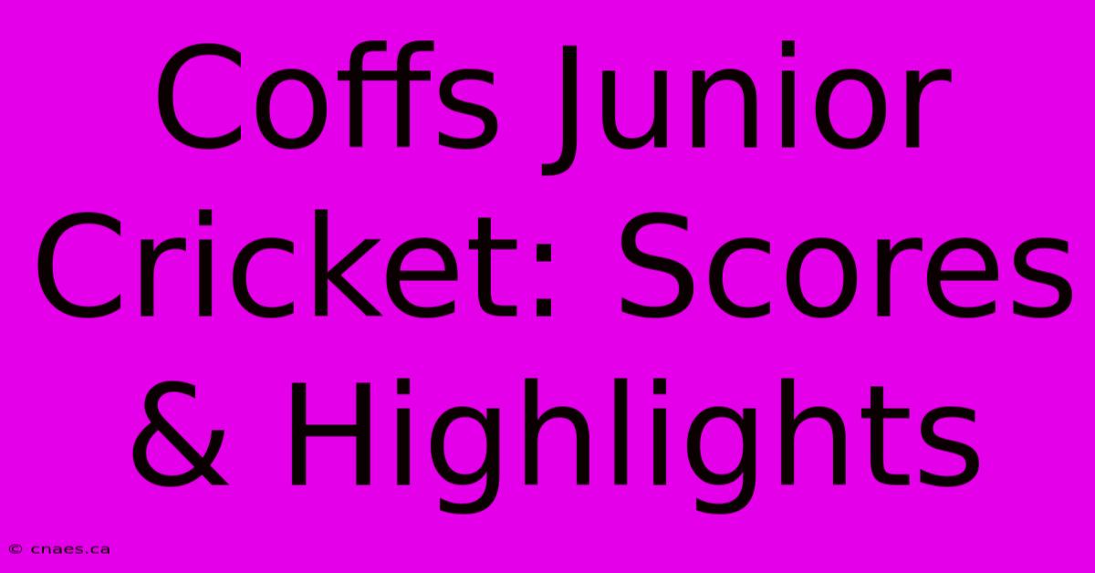 Coffs Junior Cricket: Scores & Highlights