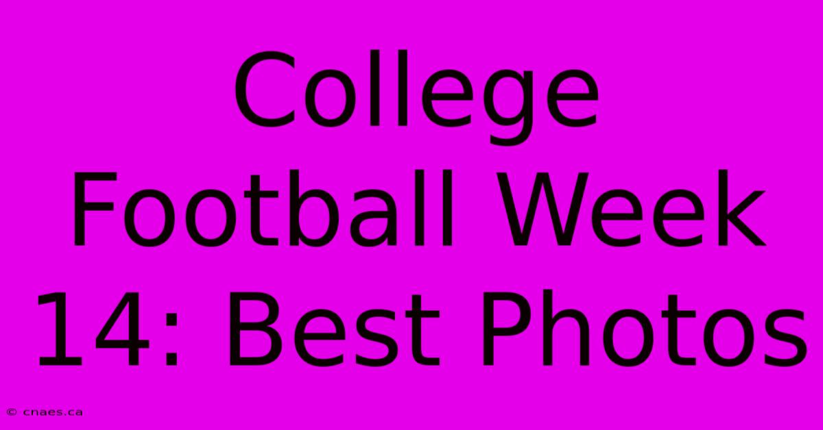 College Football Week 14: Best Photos