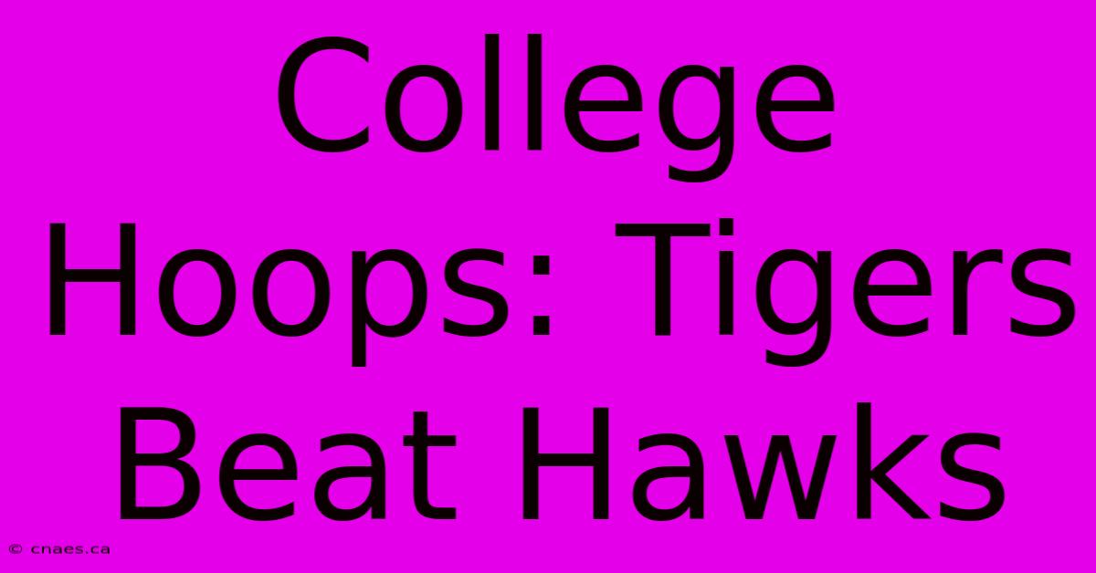 College Hoops: Tigers Beat Hawks