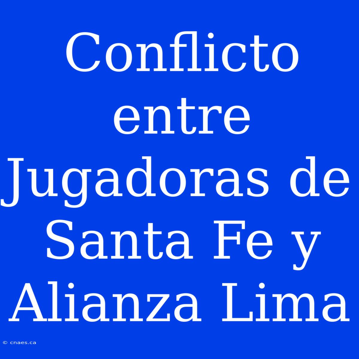 Conflicto Entre Jugadoras De Santa Fe Y Alianza Lima