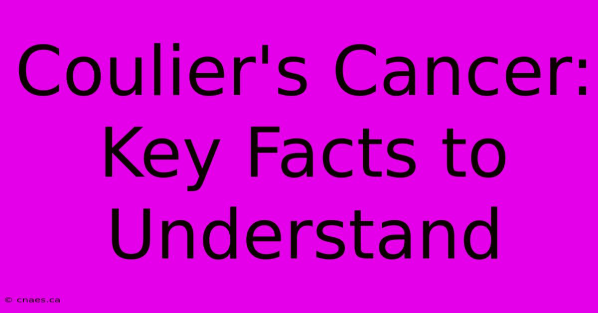 Coulier's Cancer: Key Facts To Understand