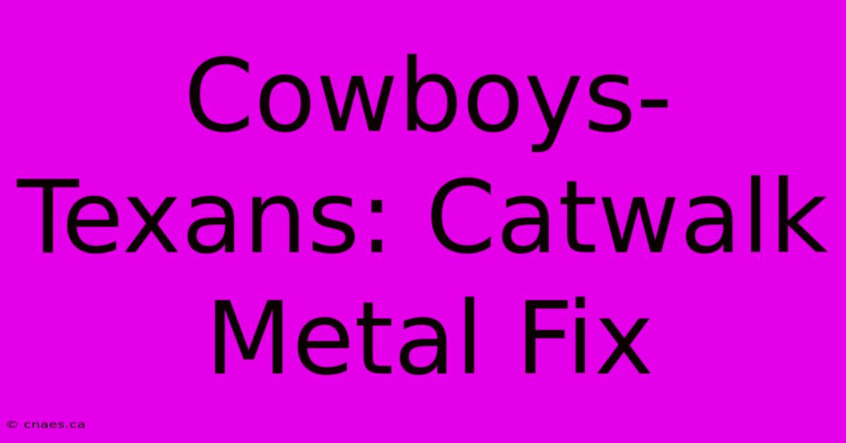 Cowboys-Texans: Catwalk Metal Fix