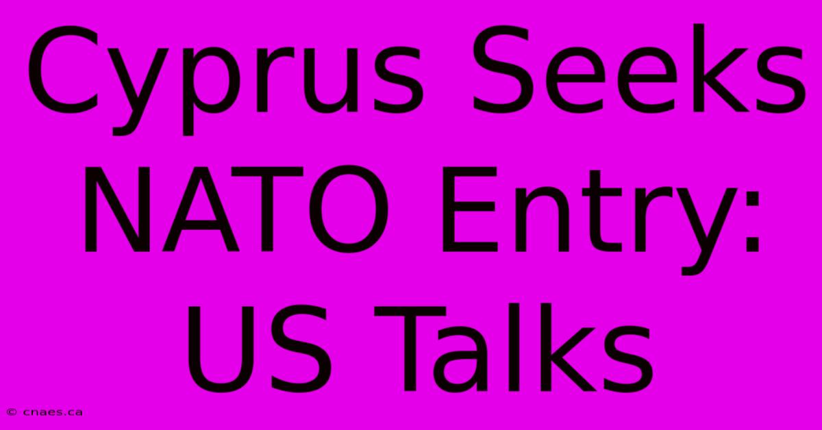 Cyprus Seeks NATO Entry: US Talks