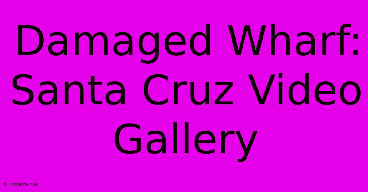 Damaged Wharf: Santa Cruz Video Gallery